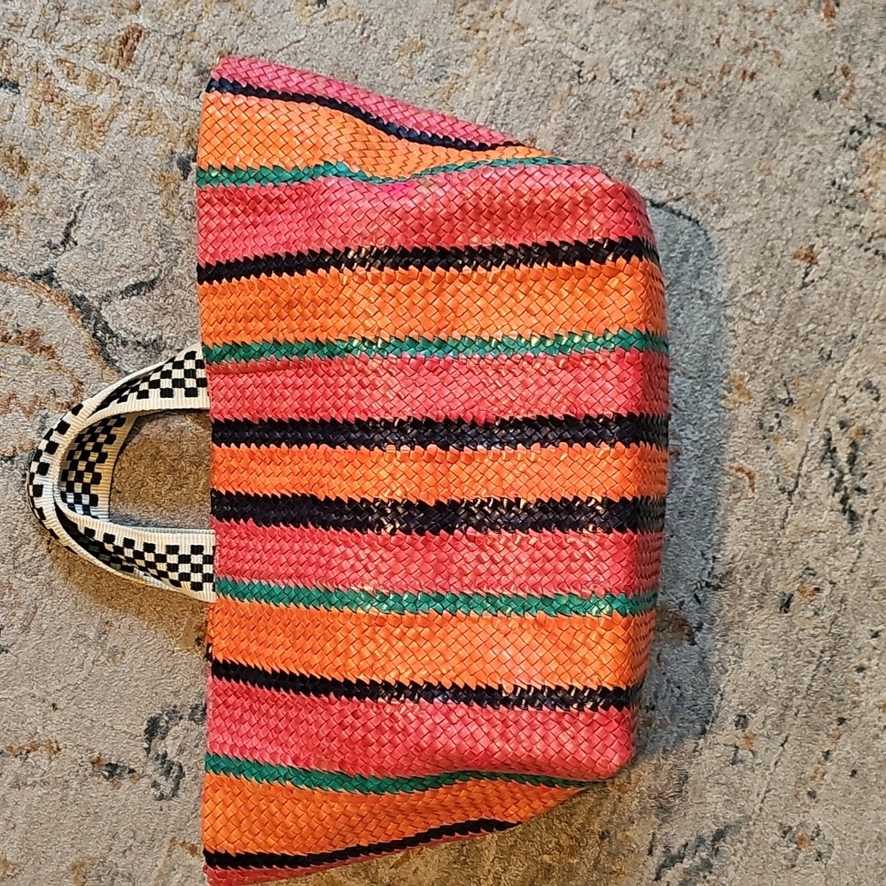 Clare V. woven multi color tote